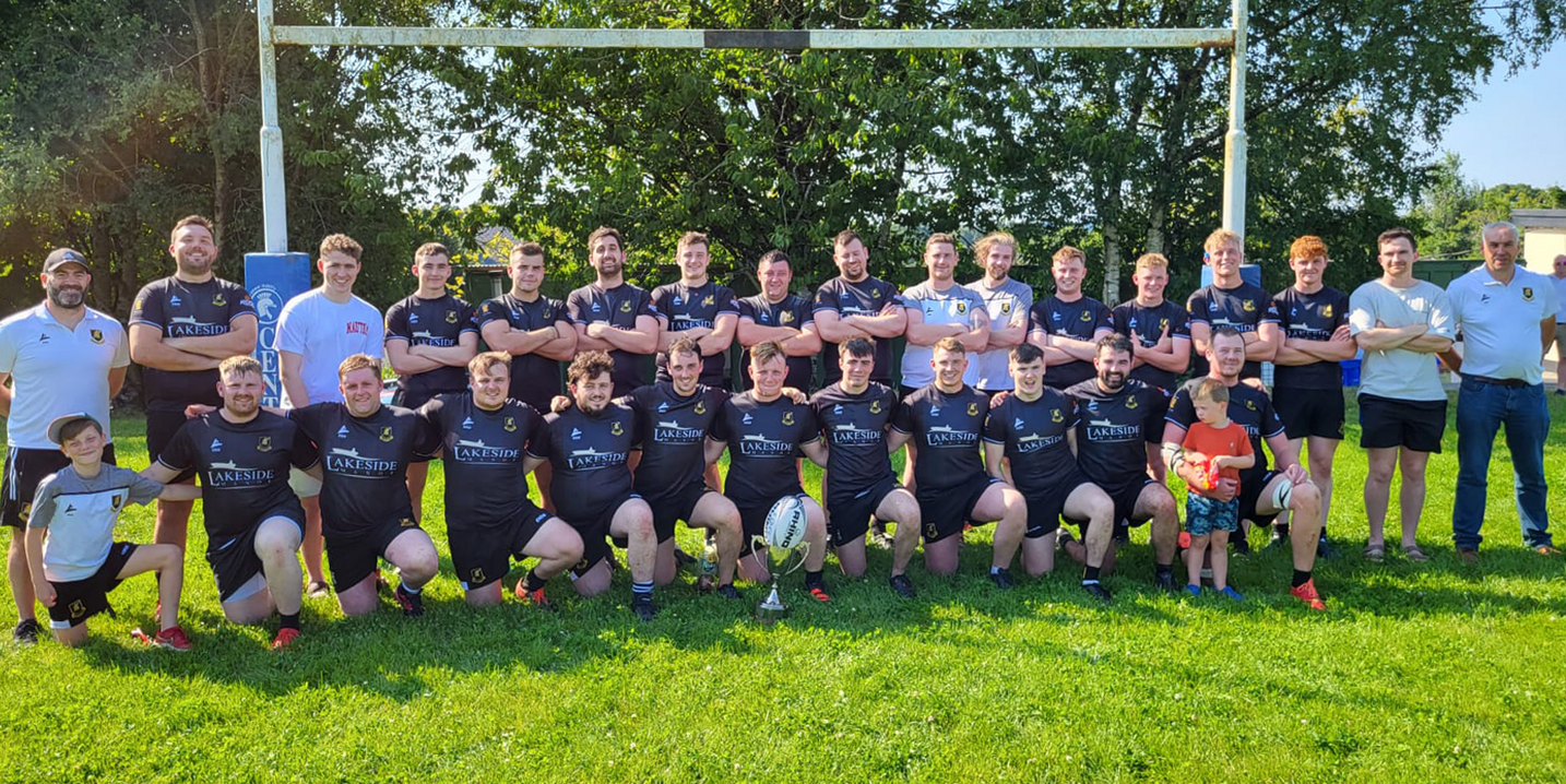 Team photo, Virginia RFC, Senior Rugby Team wearing their new jerseys from Cico