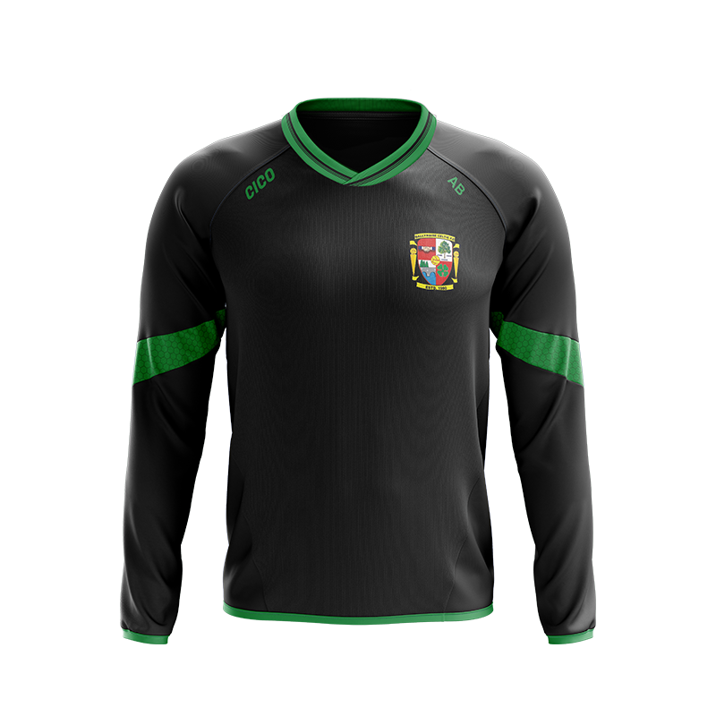 Ballyhaise Celtic FC black and emerald windcheater front