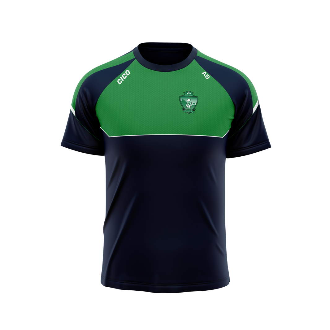 Moylagh GAA leisure pack - navy and green leisure t-shirt with club crest