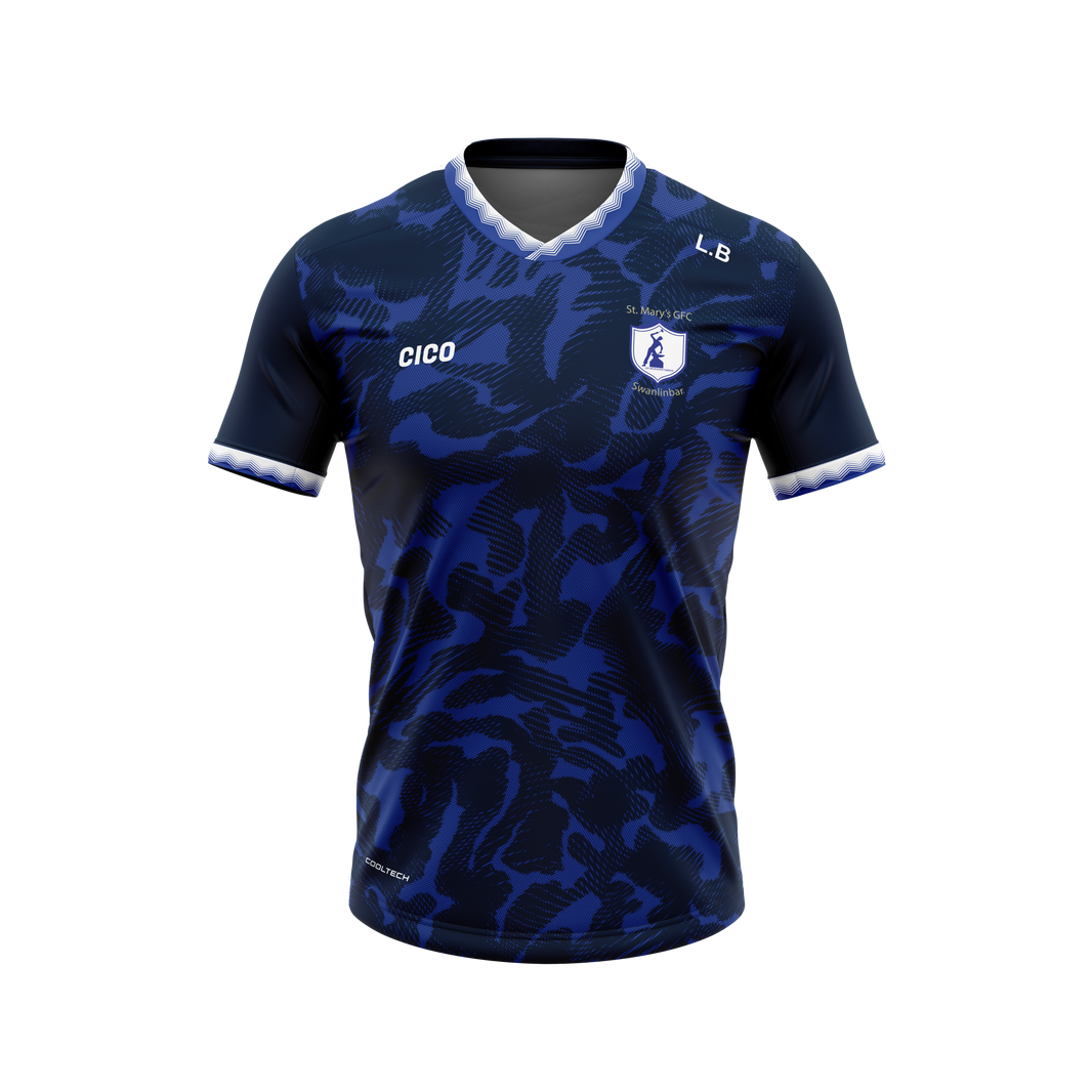 Swanlinbar St Mary's GAA Unisex Navy Training Jersey front