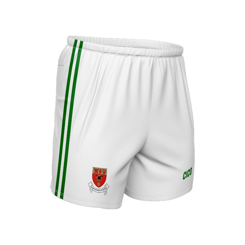 Moyne CS Adult White Gaelic Shorts