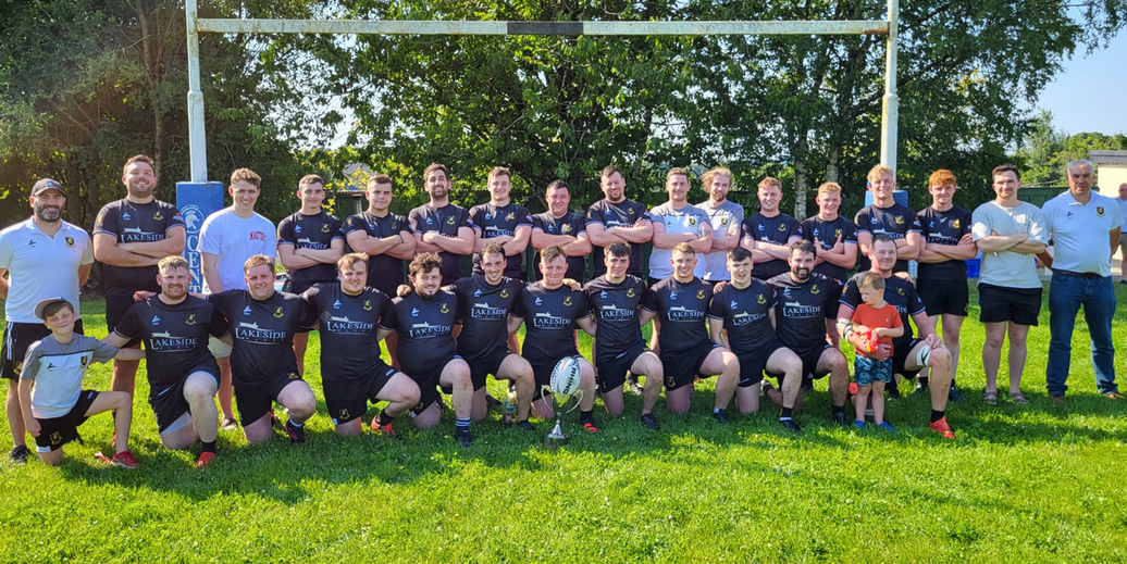 Team photo, Virginia RFC, Senior Rugby Team wearing their new jerseys from Cico