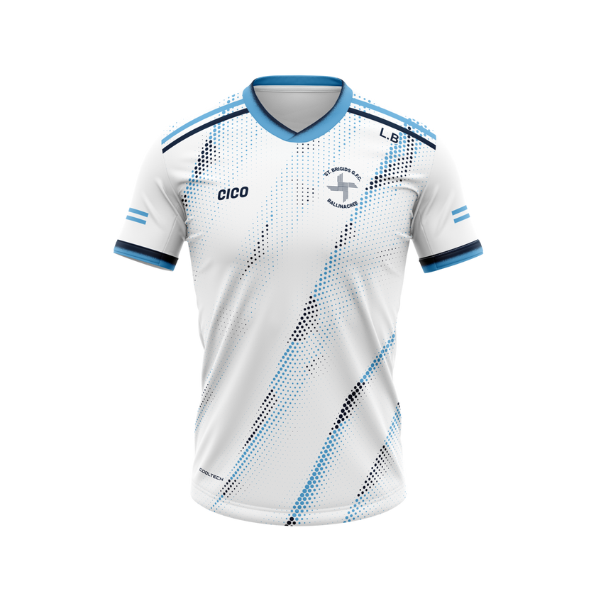 St Brigids GFC Kid's White Training Jersey - front