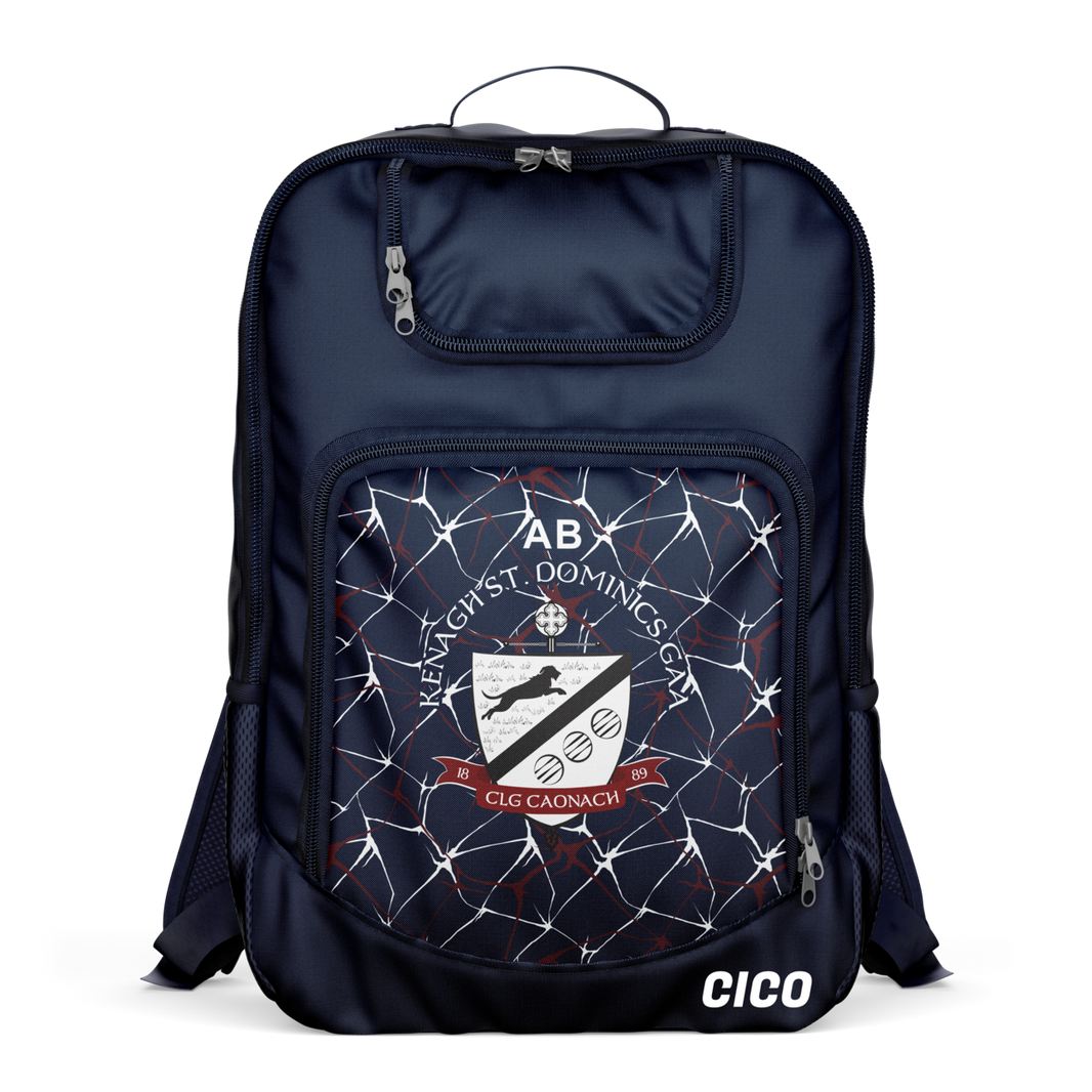 Kenagh St. Dominic's GAA navy backpack with club crest - Cico Sports