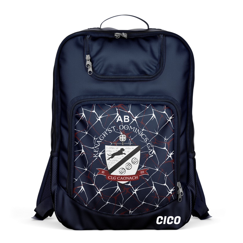 Kenagh St. Dominic's GAA navy backpack with club crest - Cico Sports