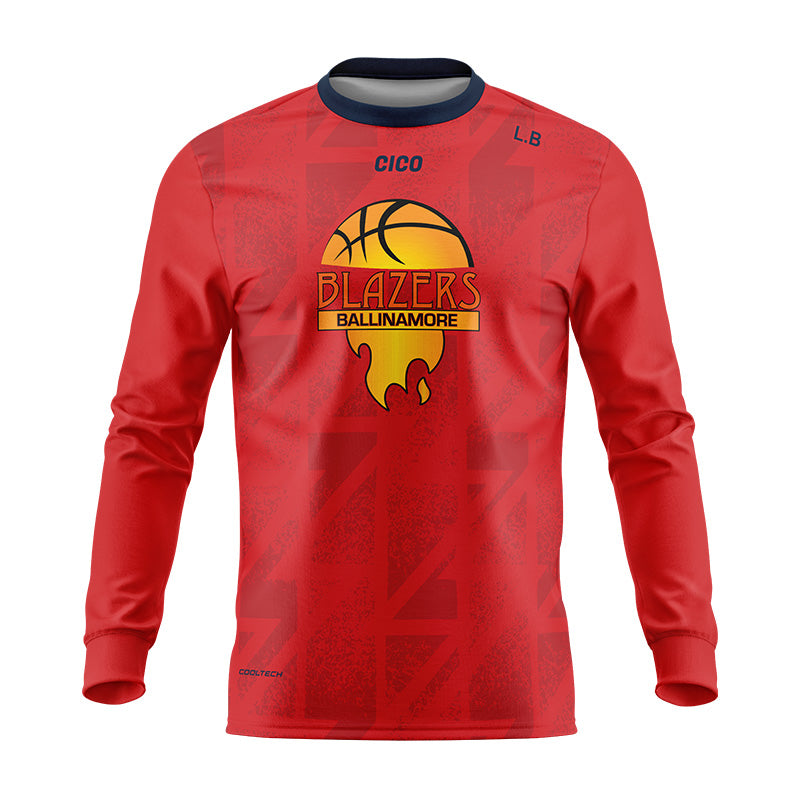 Ballinamore Blazers Kid's Red Long Sleeve Shooter Top