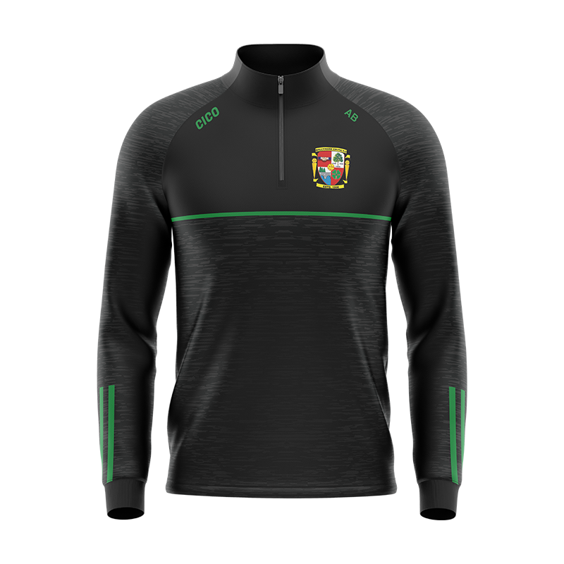 Ballyhaise Celtic FC black and emerald half zip