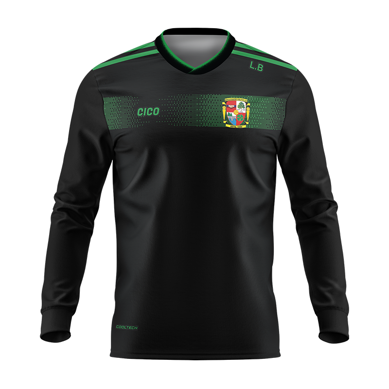 Ballyhaise Celtic FC black and emerald sub crewneck front