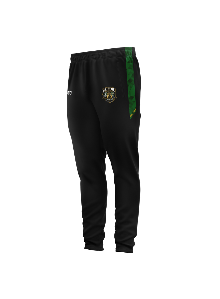 Breifne Boxing Club kid's black skinnies with green side panel and club crest