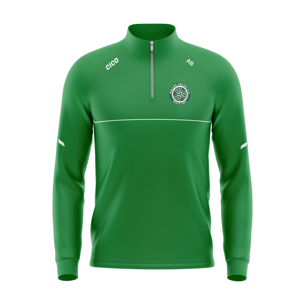 Killoe Celtic FC Unisex Green Half Zip