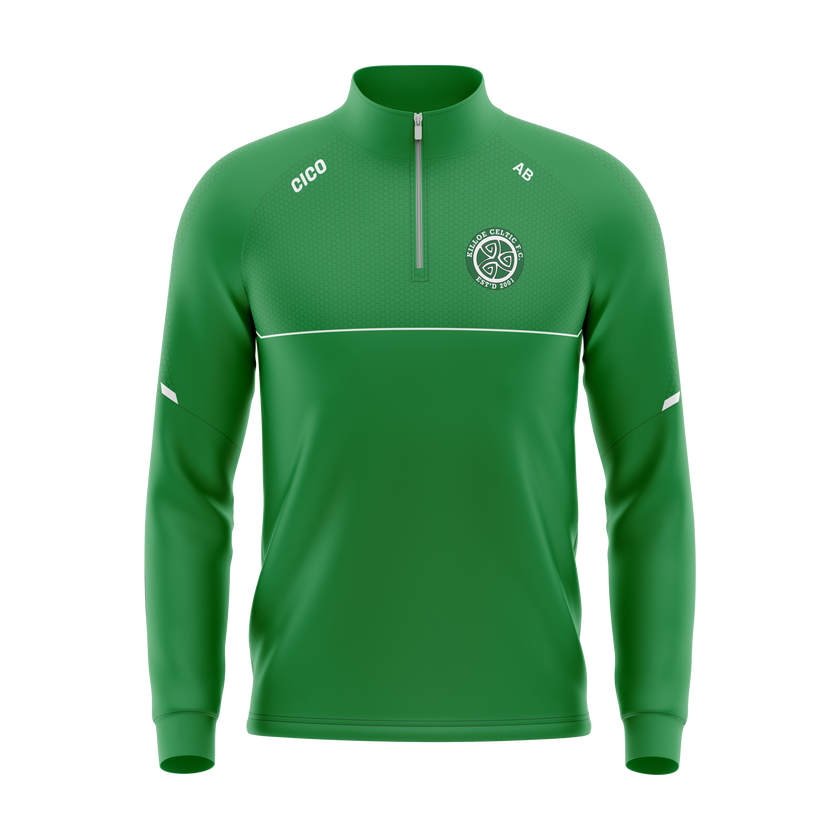 Killoe Celtic FC Unisex Green Half Zip