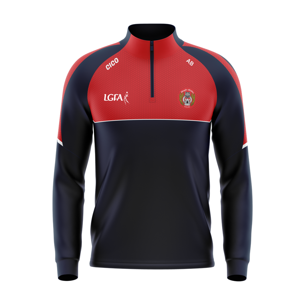 Moynalty LGFA Half Zip with LGFA logo and club crest - Moynalty GAA & LGFA club shop