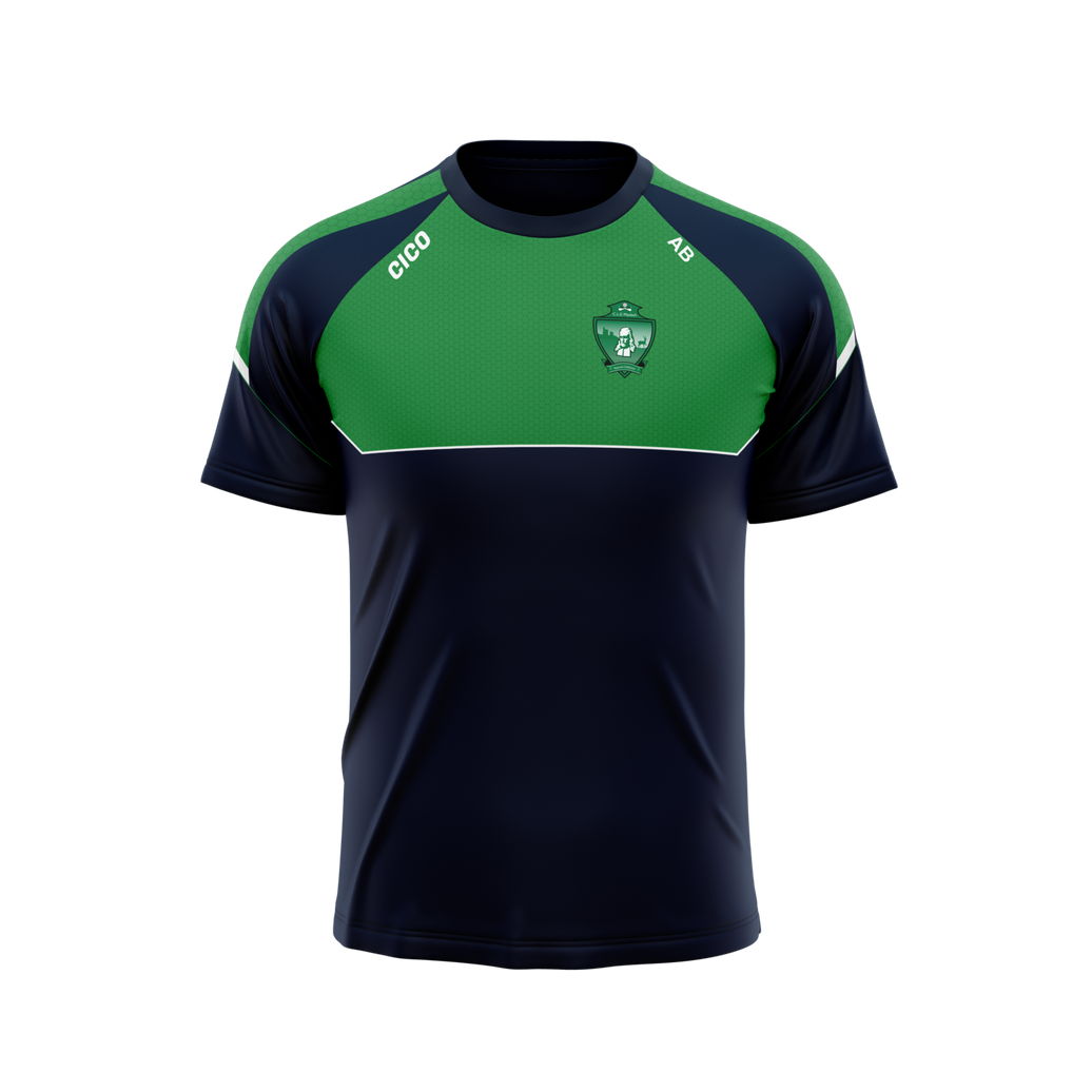 Moylagh GAA navy and green leisure t-shirt with club crest