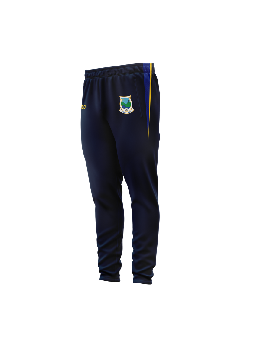 Cloone GAA navy skinnies with royal blue and gold side panel and Cloone crest - GAA clothing by Cico Sports