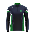 Moylagh GAA navy and green half zip with club crest