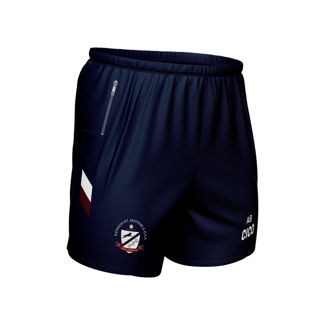 Kenagh St. Dominic's GAA kid's navy leisure shorts with club crest