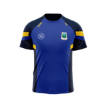 Cloone GAA royal blue and navy leisure t-shirt with Cloone crest and gold stripes - GAA clothing by Cico Sports