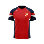 Ballinlough GFC red and navy leisure t-shirt with crest