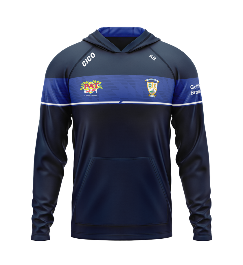 St Mary's Granard GFC navy and royal hoodie with club crest - official GAA clothing by Cico Sports