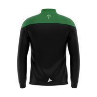Meath Taekwondo kid's half zip in black and bottle green - back