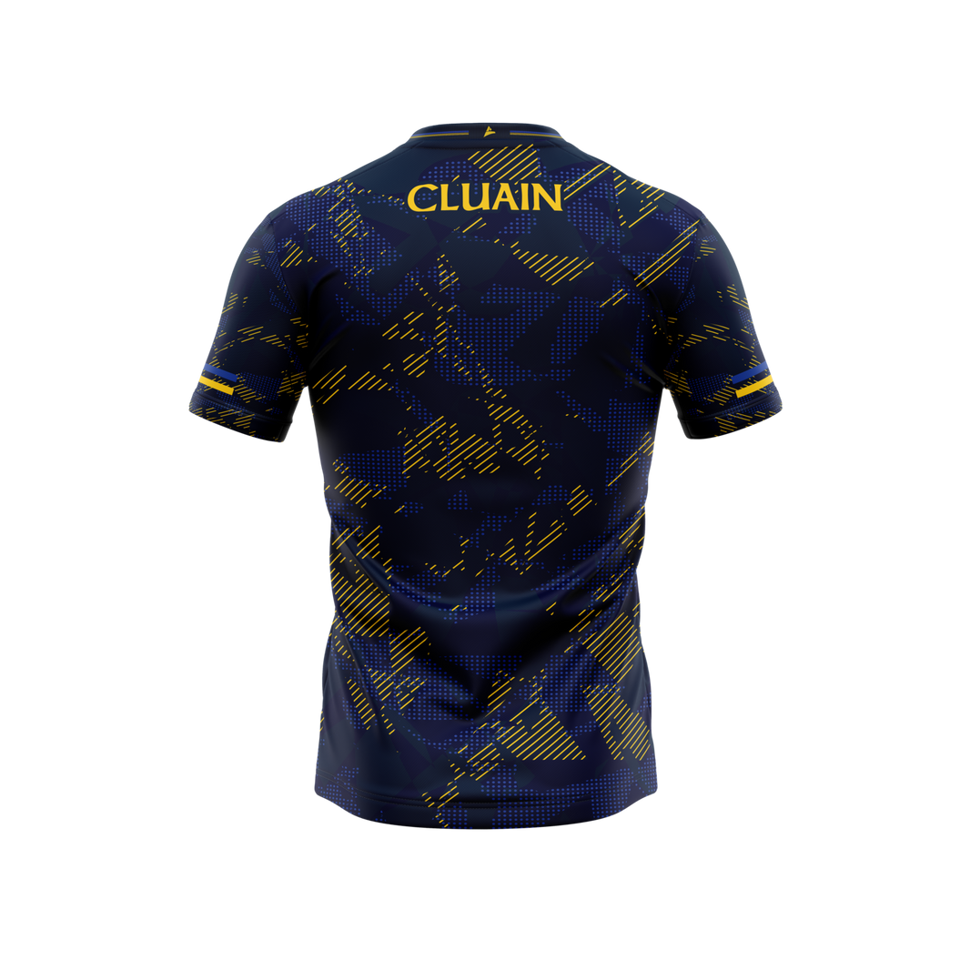 Cloone GAA navy and gold training jersey with Cloone crest and Creegan's Bar sponsor - GAA clothing by Cico Sports