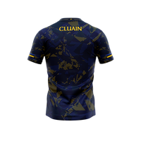 Cloone GAA navy and gold training jersey with Cloone crest and Creegan's Bar sponsor - GAA clothing by Cico Sports