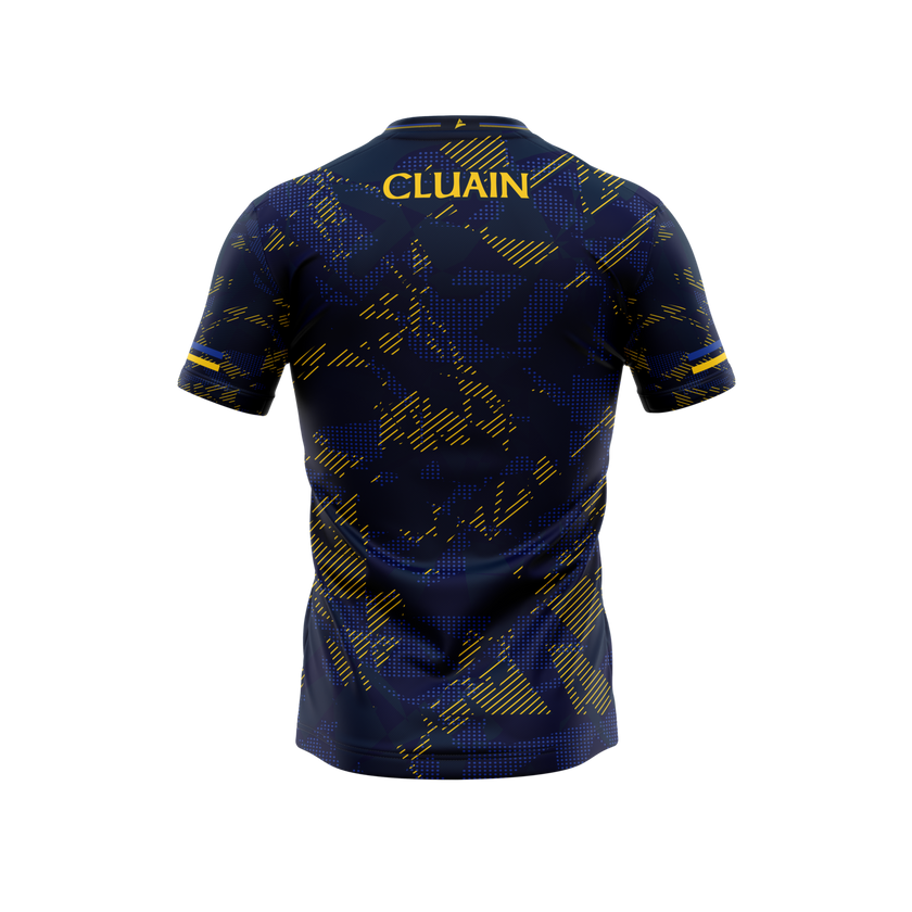 Cloone GAA navy and gold training jersey with Cloone crest and Creegan's Bar sponsor - GAA clothing by Cico Sports