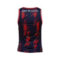Ballinlough GFC sleeveless jersey back with Baile an Locha lettering