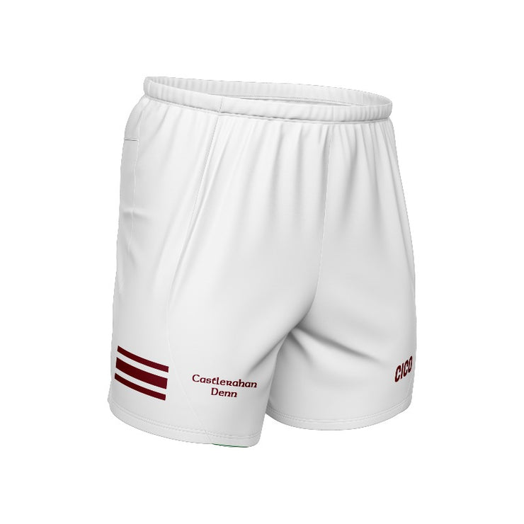 Castlerahan Denn LGFA Adult White Gaelic Shorts