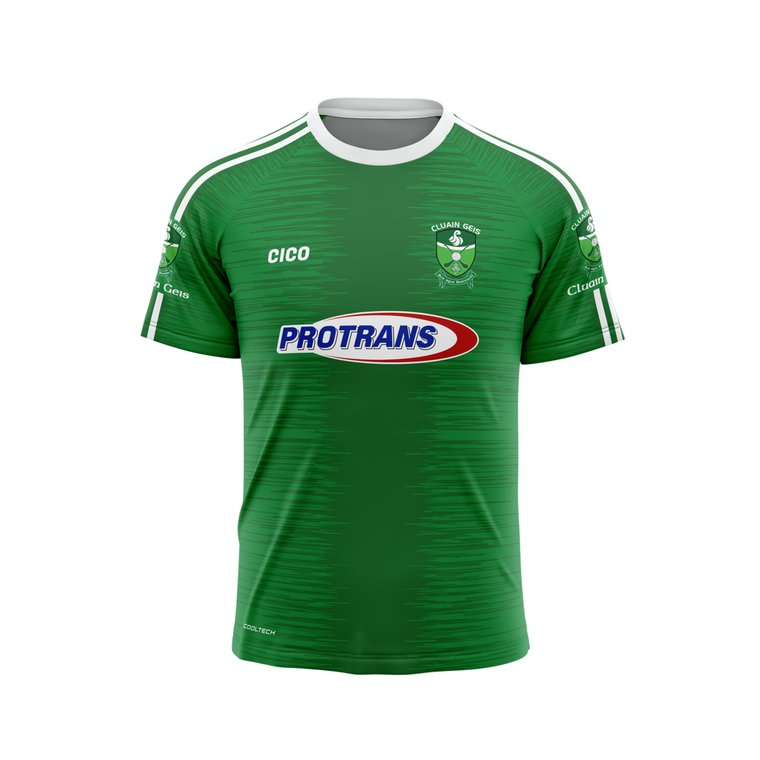 Clonguish GAA Replica Jersey front - green GAA jersey with club crest