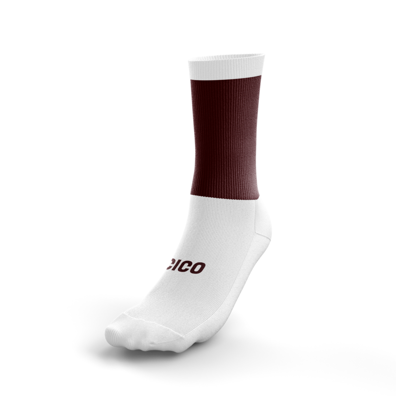 Mullinalaghta St Columba's GAA maroon and white crew socks