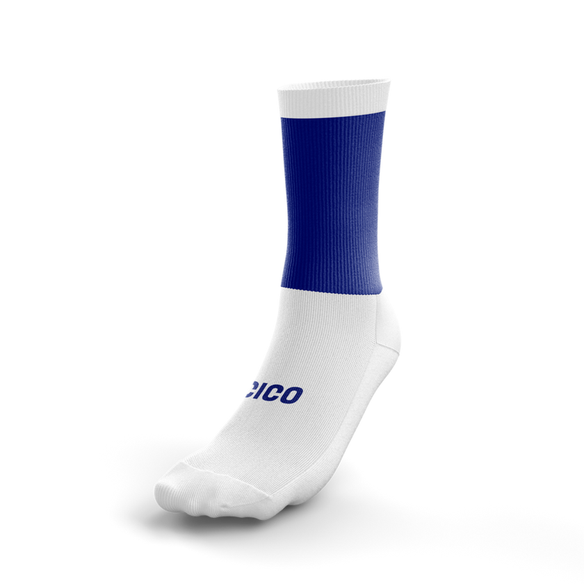 Oldcastle GAA & LGFA royal and white crew socks