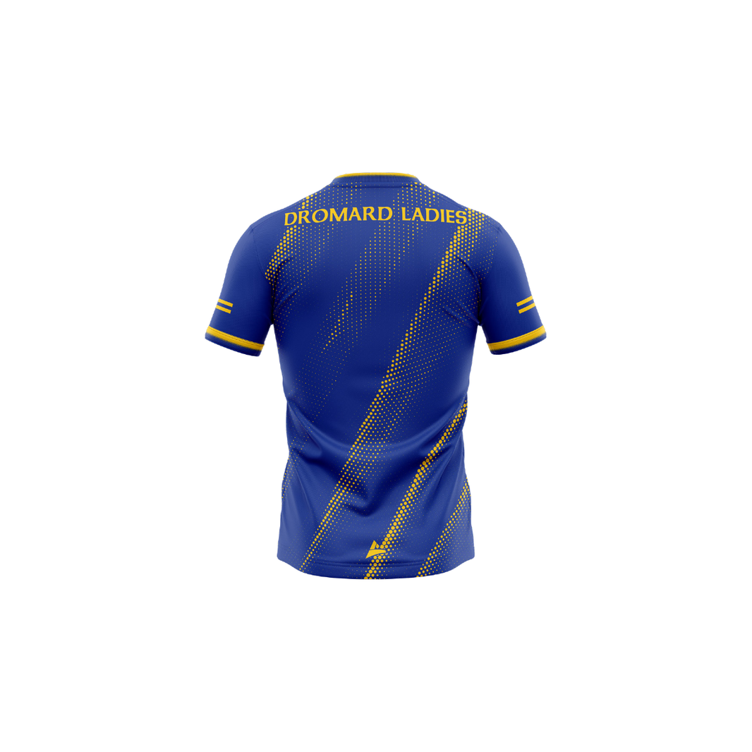 Dromard Ladies GAA Kid's Royal Training Jersey back