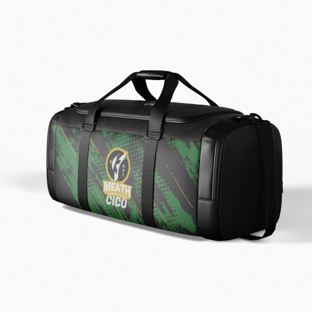 Meath Taekwondo large gear bag in black and bottle green with club crest