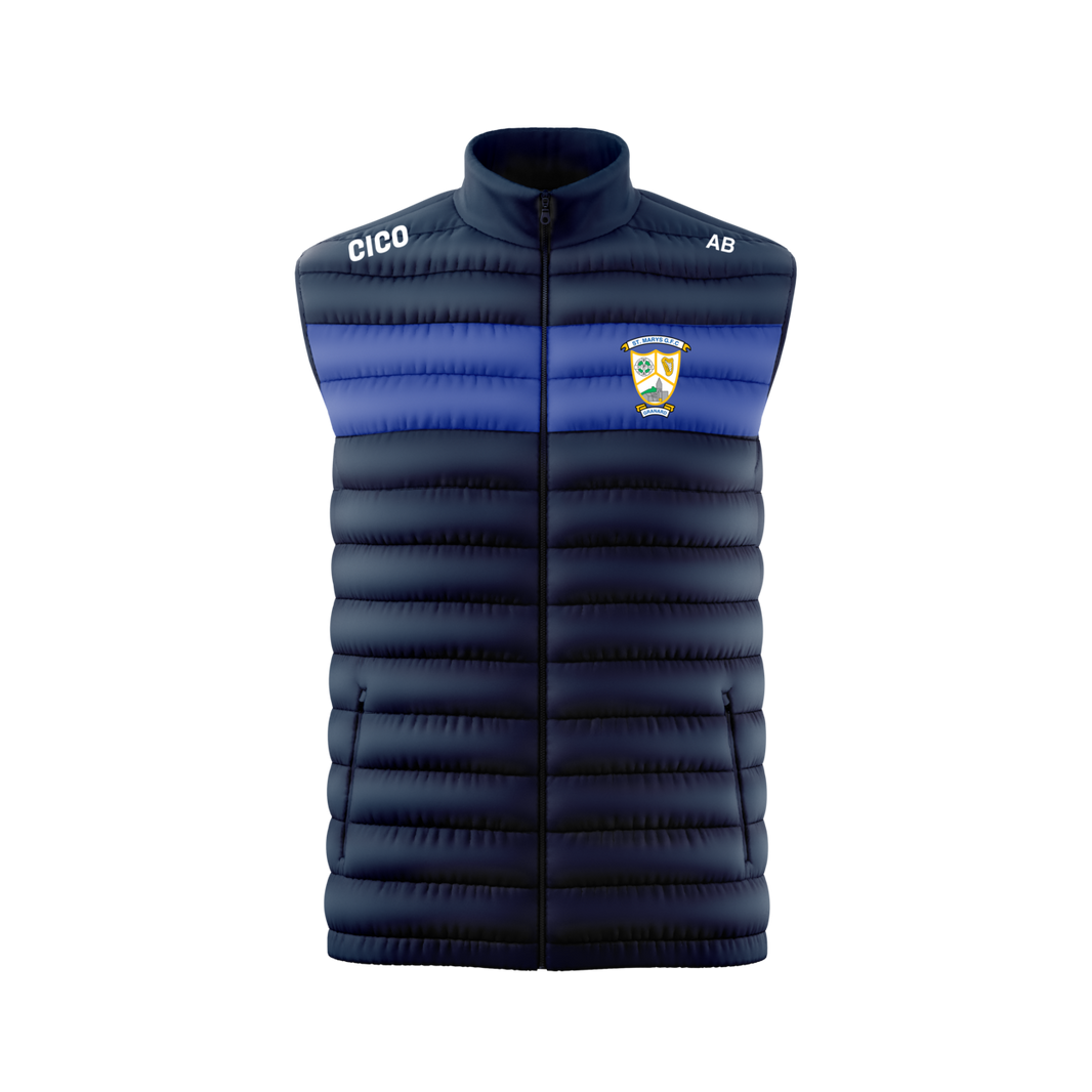 St Mary's Granard GFC navy and royal gilet with club crest - official GAA club merchandise by Cico Sports
