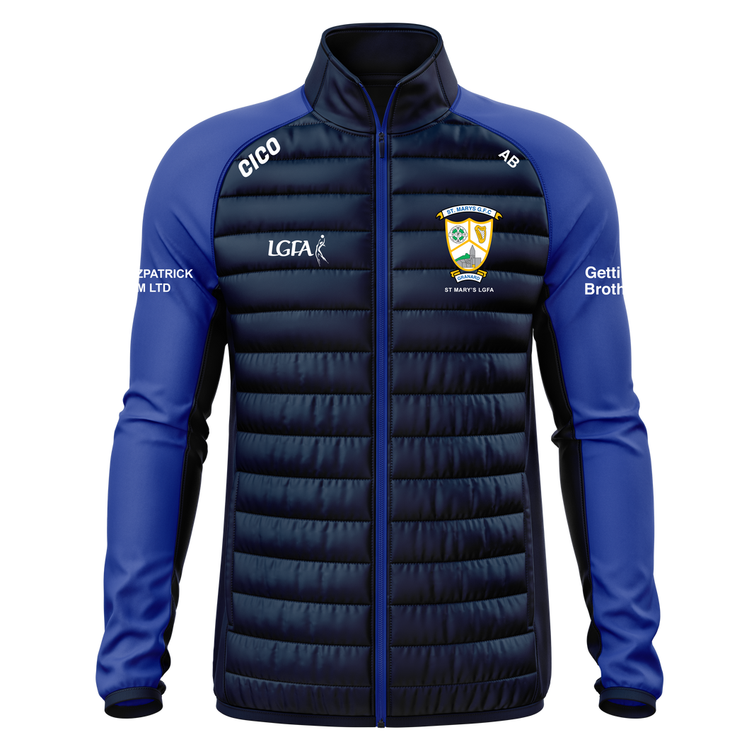 St Mary's LGFA Granard navy and royal hybrid jacket with club crest - LGFA clothing by Cico Sports