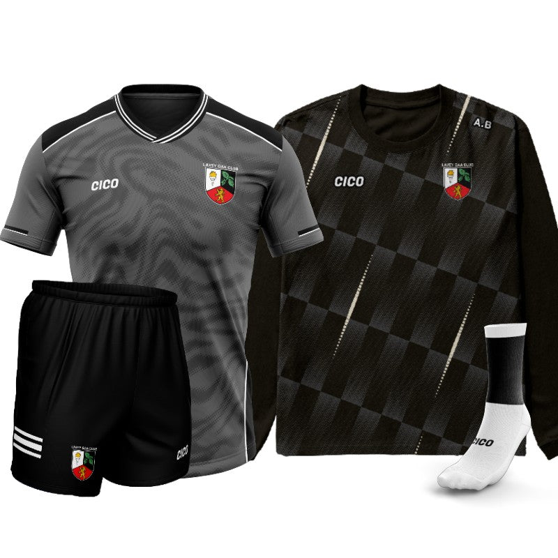 Lavey GAA Club Adults Crewneck, Training Jersey, Gaelic Shorts and Socks Pack
