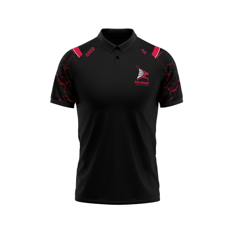 Mullagh Badminton Black Polo Shirt