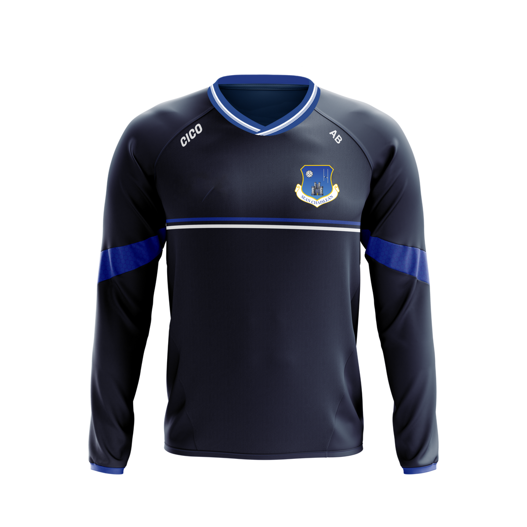 Oldcastle GAA & LGFA kid's navy windcheater training top - front