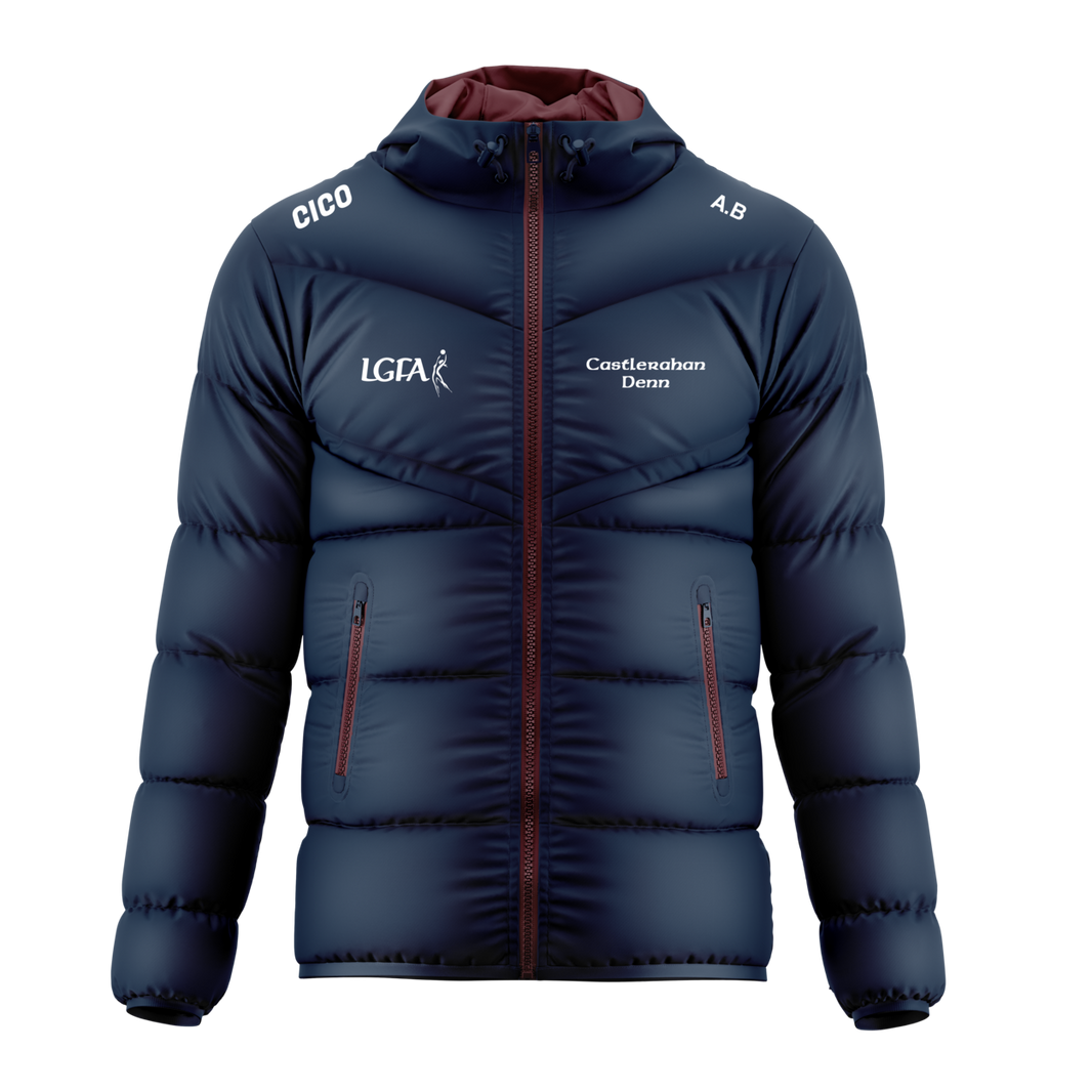 Castlerahan-Denn LGFA unisex navy puffer jacket - LGFA clothing