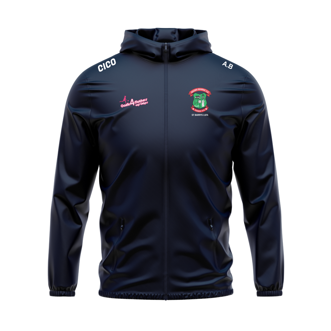 St Barry's LGFA G4M&O kid's navy rain jacket - club merchandise