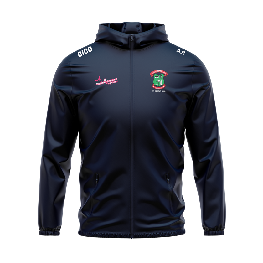 St Barry's LGFA G4M&O kid's navy rain jacket - club merchandise