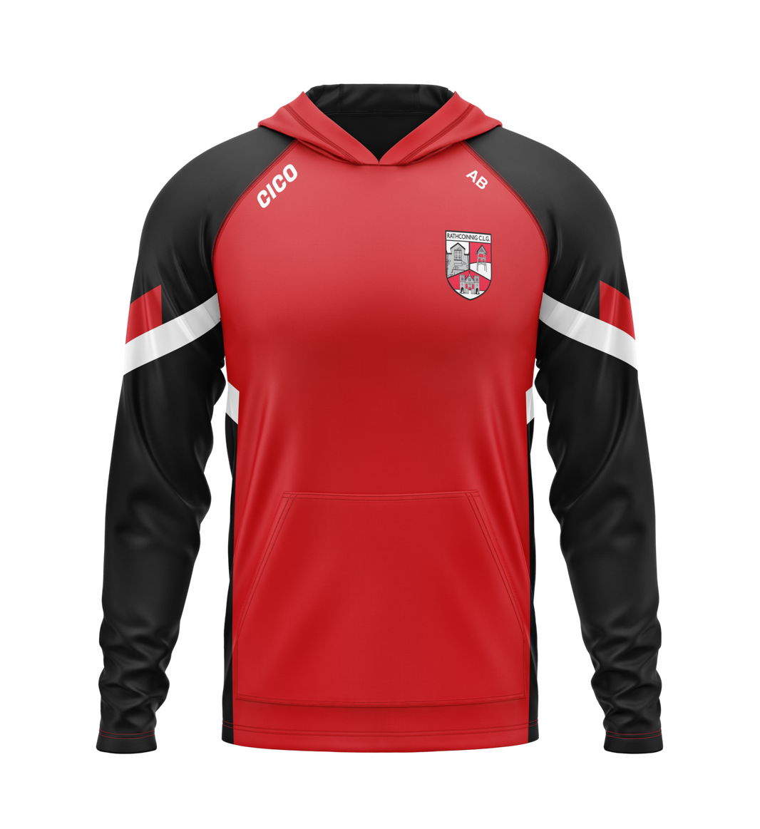 Rathkenny GAA & LGFA kid's red and black hoodie with club crest - club merchandise