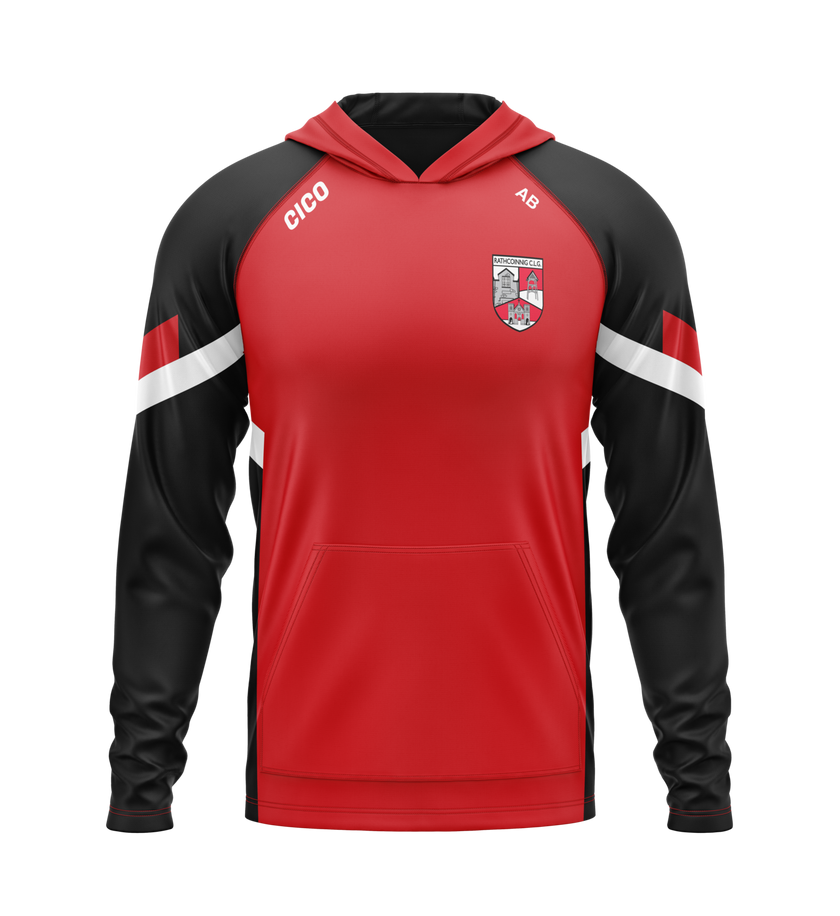 Rathkenny GAA & LGFA kid's red and black hoodie with club crest - club merchandise