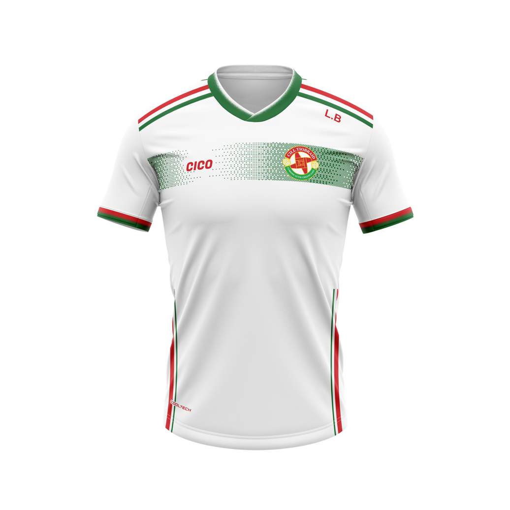 Kiltubrid GAA kid's white training jersey front