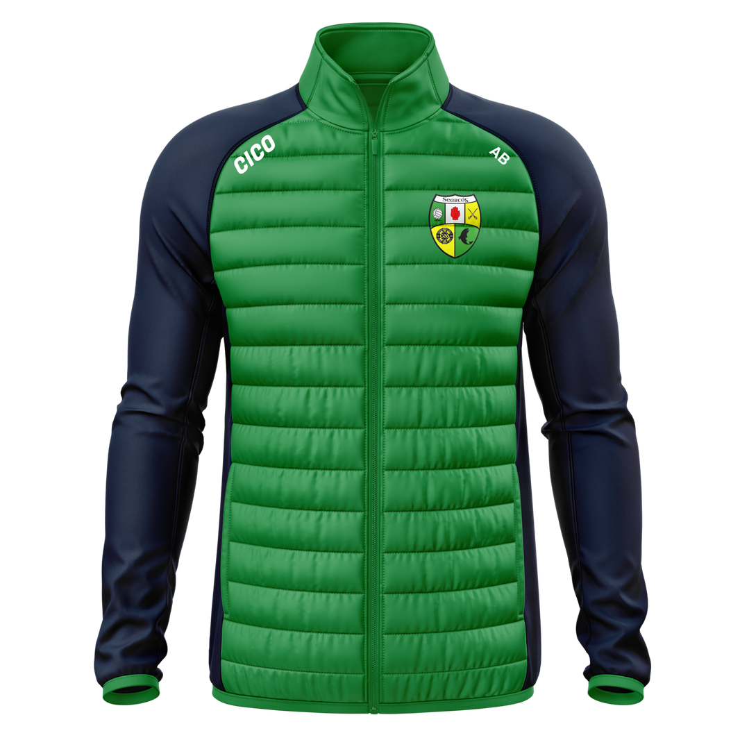 Shercock GAA & LGFA green and navy hybrid jacket with club crest - GAA clothing