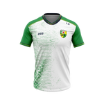 Shercock GAA & LGFA white and green training jersey with club crest - GAA clothing