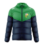 Shercock GAA & LGFA green and navy puffer jacket with club crest - GAA clothing