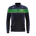 Shercock GAA & LGFA navy and green half zip with club crest - GAA clothing