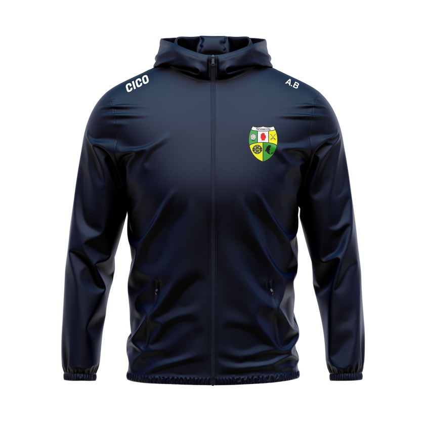 Shercock GAA & LGFA navy rain jacket with club crest - GAA clothing